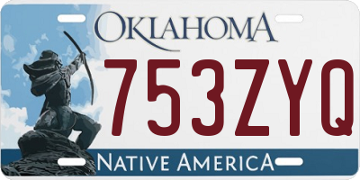 OK license plate 753ZYQ