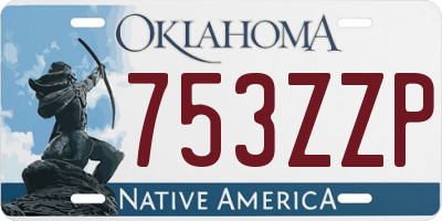 OK license plate 753ZZP