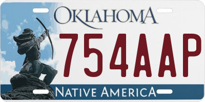 OK license plate 754AAP