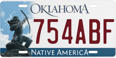 OK license plate 754ABF