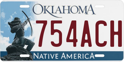 OK license plate 754ACH