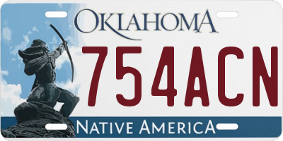 OK license plate 754ACN