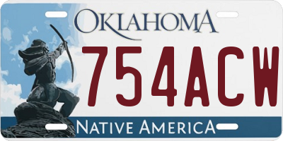 OK license plate 754ACW