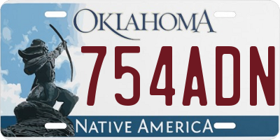 OK license plate 754ADN