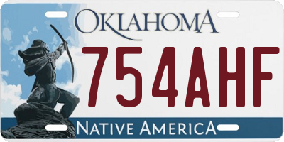 OK license plate 754AHF