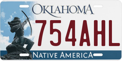 OK license plate 754AHL