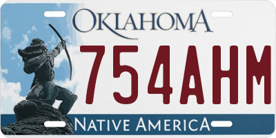 OK license plate 754AHM