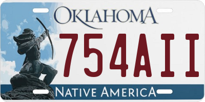 OK license plate 754AII