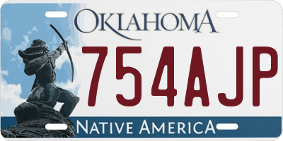 OK license plate 754AJP