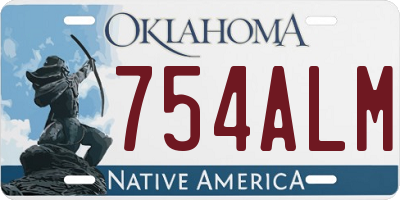 OK license plate 754ALM