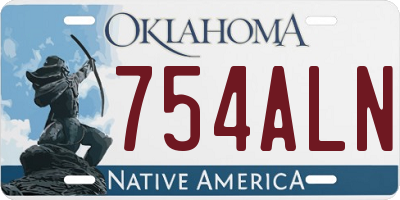 OK license plate 754ALN