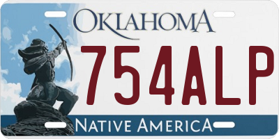 OK license plate 754ALP