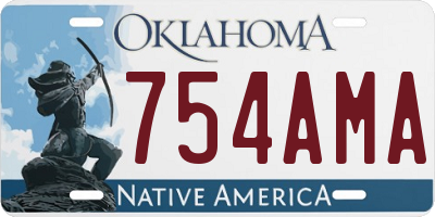 OK license plate 754AMA