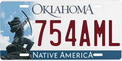 OK license plate 754AML