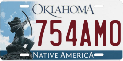 OK license plate 754AMO