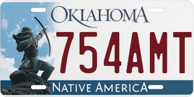 OK license plate 754AMT