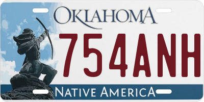 OK license plate 754ANH