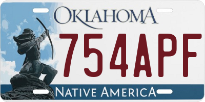 OK license plate 754APF