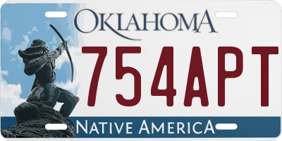 OK license plate 754APT