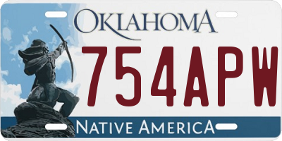 OK license plate 754APW