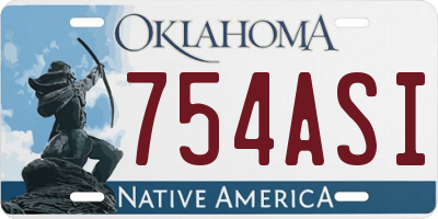 OK license plate 754ASI