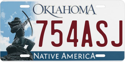 OK license plate 754ASJ