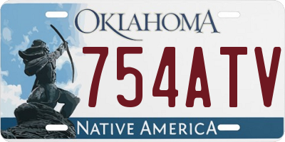 OK license plate 754ATV