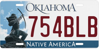OK license plate 754BLB