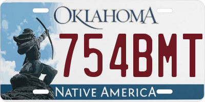 OK license plate 754BMT
