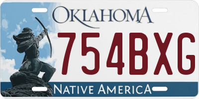 OK license plate 754BXG