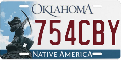 OK license plate 754CBY
