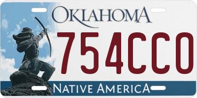 OK license plate 754CCO