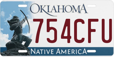 OK license plate 754CFU