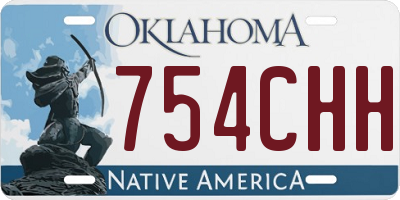 OK license plate 754CHH