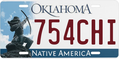 OK license plate 754CHI