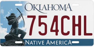 OK license plate 754CHL