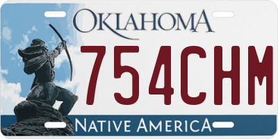 OK license plate 754CHM