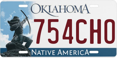 OK license plate 754CHO