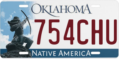 OK license plate 754CHU