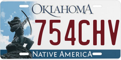 OK license plate 754CHV