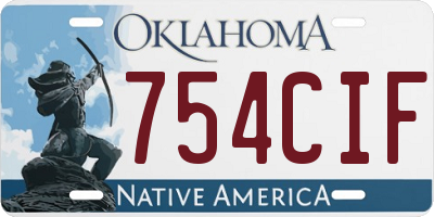 OK license plate 754CIF