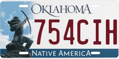 OK license plate 754CIH