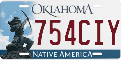 OK license plate 754CIY