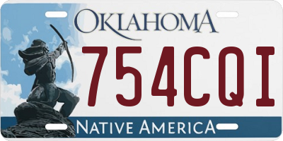 OK license plate 754CQI