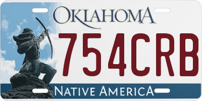 OK license plate 754CRB