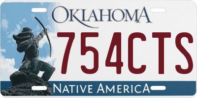OK license plate 754CTS