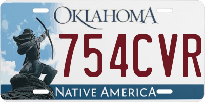OK license plate 754CVR