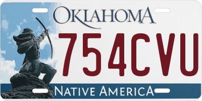 OK license plate 754CVU