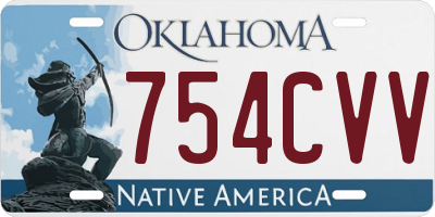 OK license plate 754CVV