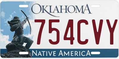 OK license plate 754CVY